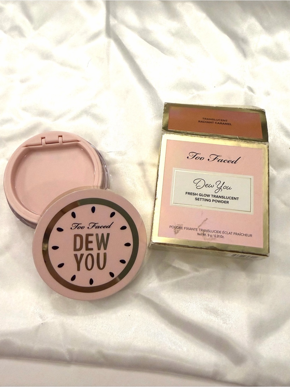 Too Faced Dew You Fresh Glow Translucent Setting Powder Radiant Caramel RARE